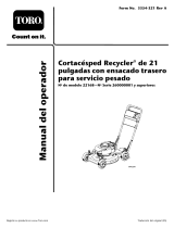 Toro 21in Heavy-Duty Recycler/Rear Bagger Lawnmower Manual de usuario