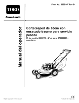 Toro 66cm Heavy-Duty Rear Bagger Lawn Mower Manual de usuario