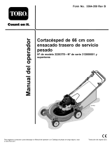 Toro 66cm Heavy-Duty Rear Bagger Lawn Mower Manual de usuario