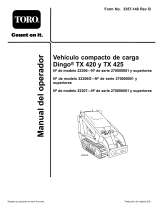 Toro Dingo TX 425 Wide Track Compact Utility Loader Manual de usuario
