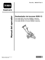 Toro SGR-13 Stump Grinder Manual de usuario