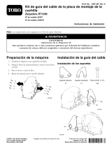 Toro Plow Mount Cable Guide Kit, RT1200 Trencher Guía de instalación