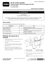 Toro Auxiliary Control Kit, 762 Backhoe for RT1200 Trencher Guía de instalación