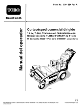 Toro Commercial Walk-Behind Mower, 15HP, T-Bar, Hydro Drive Manual de usuario