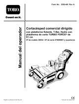 Toro Commercial Walk-Behind Mower, 15HP T-Bar Hydro Drive Manual de usuario