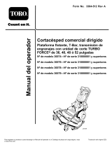 Toro Commercial Walk-Behind Mower, Floating Deck, T-Bar, Gear Drive Manual de usuario