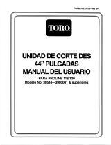 Toro 44" Side Discharge Mower, Groundsmaster 120 Manual de usuario