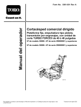 Toro Commercial Walk-Behind Mower, Fixed Deck, Pistol Grip, Gear Drive Manual de usuario