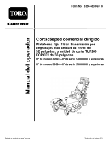 Toro Commercial Walk-Behind Mower, Fixed Deck T-Bar Gear Manual de usuario