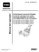 Toro Commercial Walk-Behind Mower, Fixed Deck, Pistol Grip, Hydro Drive Manual de usuario