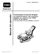 Toro Commercial Walk-Behind Mower, Floating Deck, Split Lever, Hydro Drive Manual de usuario