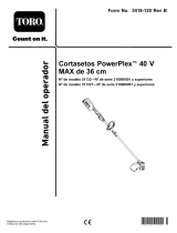 Toro PowerPlex 36cm 40V MAX String Trimmer Manual de usuario