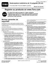Toro 12in Cordless Trimmer Manual de usuario