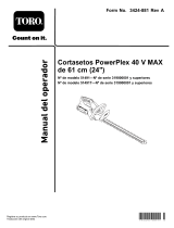 Toro PowerPlex 24in 40V MAX Hedge Trimmer Manual de usuario