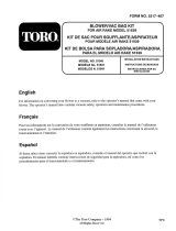 Toro Blower Vacuum Bag Kit Guía de instalación