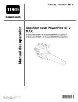 Toro PowerPlex 40V MAX Axial Blower and PowerPlex 14in 40V MAX Chainsaw Combo Manual de usuario