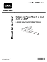 Toro PowerPlex 14in 40V MAX Chainsaw Manual de usuario