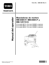 Toro MM-858H-P Mortar Mixer Manual de usuario