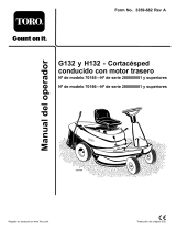 Toro H132 Rear-Engine Riding Mower Manual de usuario