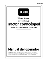 Toro 17-44HXLE Lawn Tractor Manual de usuario