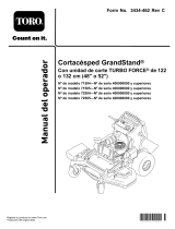 Toro GrandStand Mower, With 52in TURBO FORCE Cutting Unit Manual de usuario