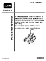 Toro Z Master Commercial 2000 Series Riding Mower, Manual de usuario