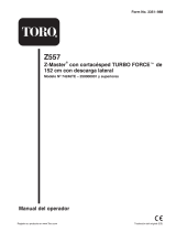 Toro Z557 Z Master, With 152cm TURBO FORCE Side Discharge Mower Manual de usuario