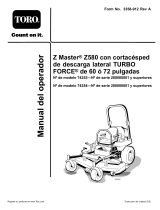 Toro Z580 Z Master, With 60in TURBO FORCE Side Discharge Mower Manual de usuario