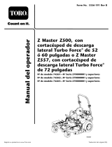 Toro Z560 Z Master, With 60in TURBO FORCE Side Discharge Mower Manual de usuario