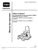 Toro Z Master Professional 7000 Series Riding Mower, With 152cm TURBO FORCE Side Discharge Mower Manual de usuario