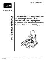 Toro Z590-D Z Master, With 72in TURBO FORCE Side Discharge Mower Manual de usuario