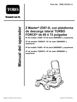 Toro Z590-D Z Master, With 72in TURBO FORCE Side Discharge Mower Manual de usuario