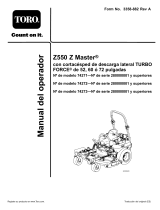 Toro Z550 Z Master, With 60in TURBO FORCE Side Discharge Mower Manual de usuario
