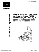 Toro Z558 Z Master, With 72in TURBO FORCE Side Discharge Mower Manual de usuario