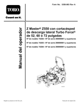 Toro Z550 Z Master, With 72in TURBO FORCE Side Discharge Mower Manual de usuario