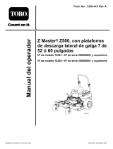 Toro Z500 Z Master, With 60in 7-Gauge Side Discharge Mower Manual de usuario