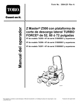 Toro Z500 Z Master, With 60in TURBO FORCE Side Discharge Mower Manual de usuario