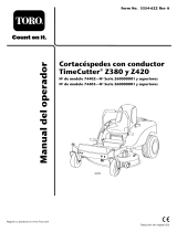 Toro TimeCutter Z380 Riding Mower Manual de usuario