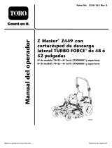 Toro Z449 Z Master, With 48in TURBO FORCE Side Discharge Mower Manual de usuario