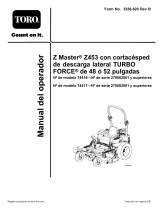 Toro Z450 Z Master, With 52in TURBO FORCE Side Discharge Mower Manual de usuario