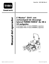 Toro Z441 Z Master, With 48in TURBO FORCE Side Discharge Mower Manual de usuario