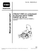 Toro Z400 Z Master, With 122cm TURBO FORCE Side Discharge Mower Manual de usuario