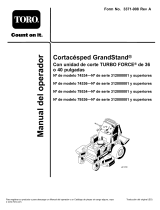 Toro GrandStand Mower, With 40in TURBO FORCE Cutting Unit Manual de usuario