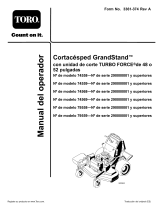 Toro GrandStand Mower, With 52in TURBO FORCE Cutting Unit Manual de usuario