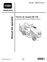 Toro DH 140 Lawn Tractor Manual de usuario