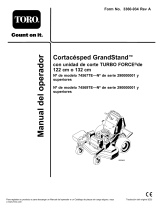 Toro GrandStand Mower, With 122cm TURBO FORCE Cutting Unit Manual de usuario
