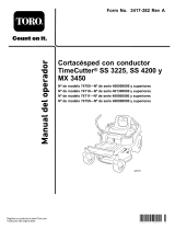 Toro TimeCutter MX 3450 Riding Mower Manual de usuario