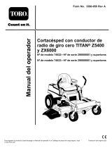 Toro TITAN ZX5400 Zero-Turn-Radius Riding Mower Manual de usuario
