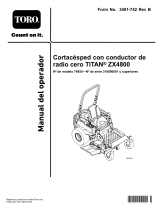 Toro TITAN ZX 4800 Zero-Turn-Radius Riding Mower Manual de usuario