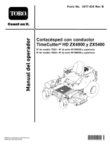 Toro TimeCutter HD ZX5400 Riding Mower Manual de usuario